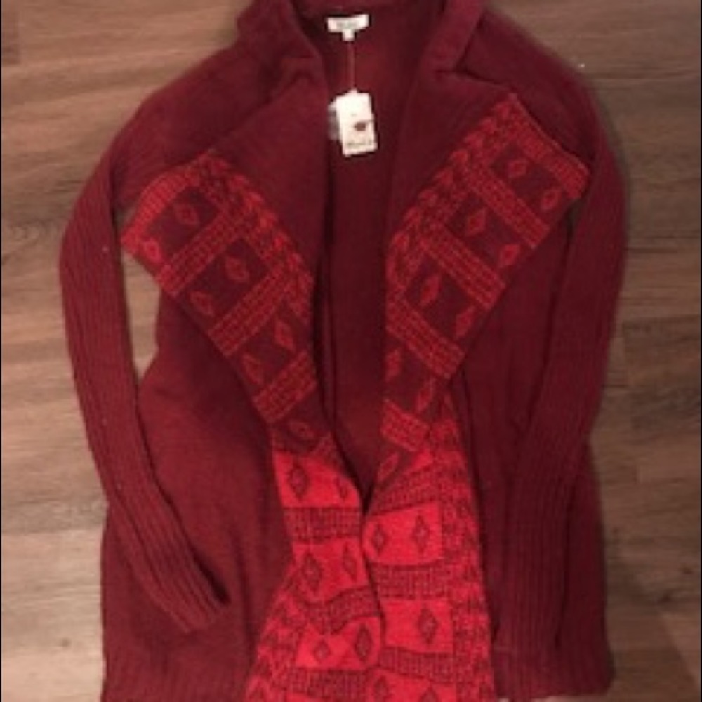 Maroon oversized cardigan/sweater